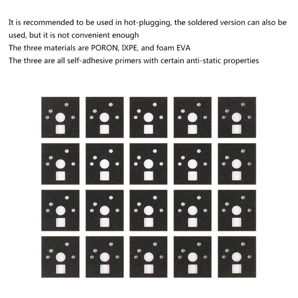 120 Pieces Mechanical Keyboard Switch Sticker Noise Dampener Foam Sound Reduction Insulation Film for Stabilizer |