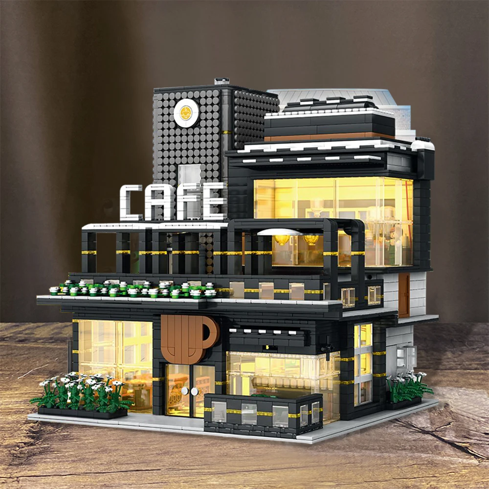 86007 креативный эксперт уличный вид угол кафе Bricktoria Grand Emporium Moc Модульные