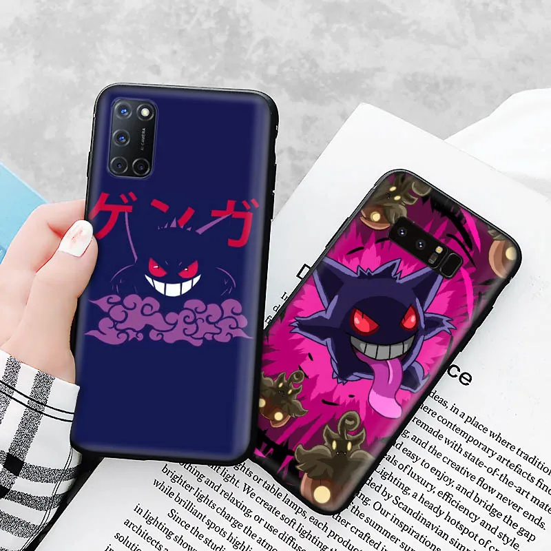 B-13 Pokemon Gengar Soft чехол для OPPO A1 A1K A31 A32 A35 A52 A53 A53S A54 A54S A57 A73 2020 A74 A83 A85 A91