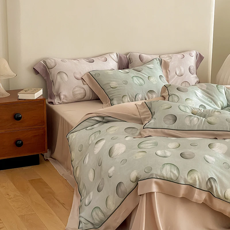 Комплект постельного белья из египетского хлопка Светanya 60-х годов Queen King Ru