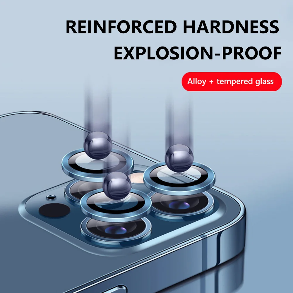 

2 шт./3 шт. Защита объектива камеры из алюминиевого сплава HD закаленное стекло чехол для объектива камеры Защита экрана для iPhone 14 Pro/14 Pro Max