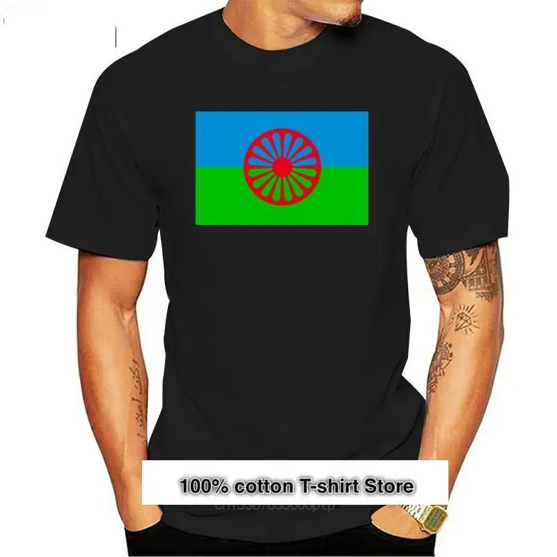 

Camiseta con bandera de Manouche, hombre gitano, Rom, Gipsy, Travelers, bandera gitana