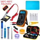 Комплект паяльника с регулируемой температурой 220 в 80 Вт, изоляция паяльной станции Pad, Теплоизоляционный рабочий коврик, Наборы инструментов для сварки