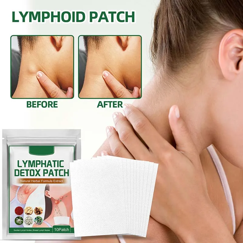 

10 Pcs Effective Breast Lymphatic Drainage Detox Sticker Lymph Nodes Patches Anti-Swelling Herbal Plasters Health Care