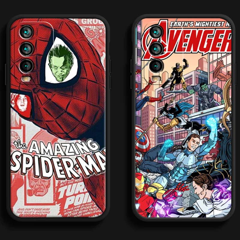 

Marvel Spiderman Phone Cases For Xiaomi Redmi 9 9A 9T 8A 8 2021 7 8 Pro Note 8 9 Note 9T Carcasa Funda Soft TPU Coque