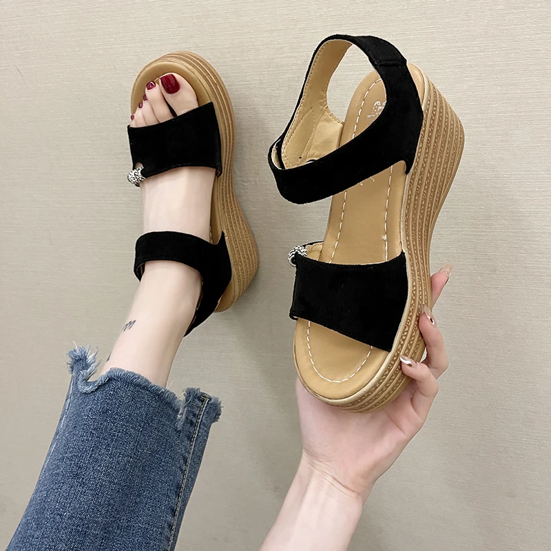 

Summer Fashion Casual Open Toe Beach Platforms Sandals High Heel Shoes 2022 New Wedges Sandals for Women Zapatillas Mujer