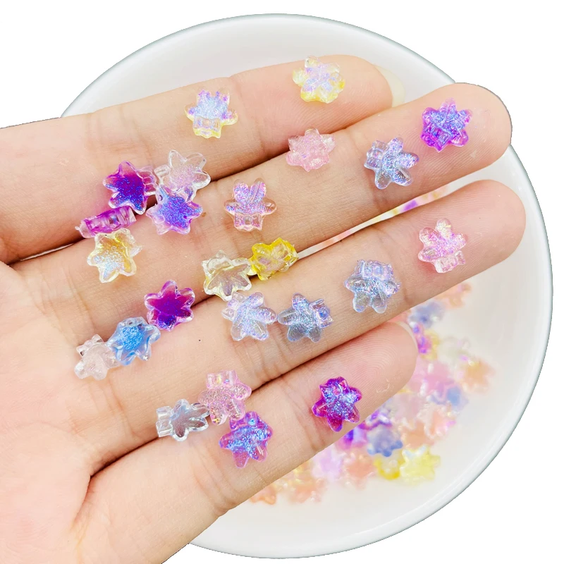 

100 Pcs New Mini Kawaii Cartoon Cute Shiny Starfish Resin Scrapbook Rhinestones 3D For DIY Manicure Accessories Decorations L58