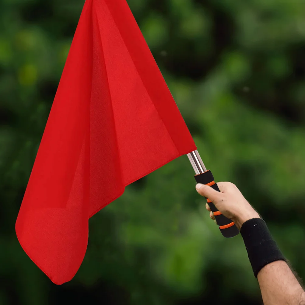 Флаг рефери с ручной волной гонки размахивающие проводящие флаги для сигнала