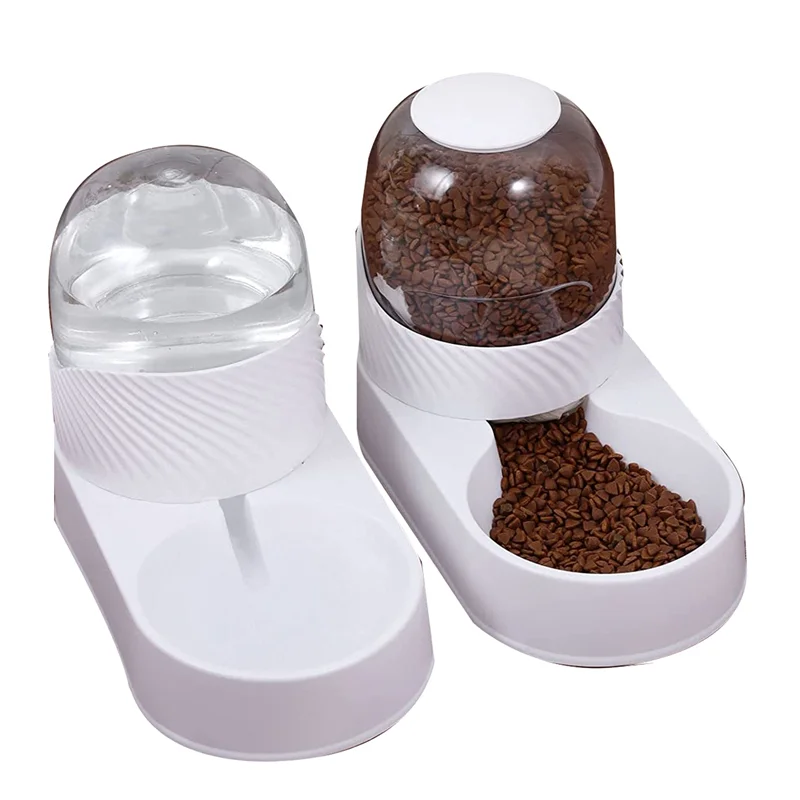 

Кормушка для домашних животных, автоматический дозатор воды для собак и кошек, гравитационная кормушка и набор водоемов с белой чашей для питомцев