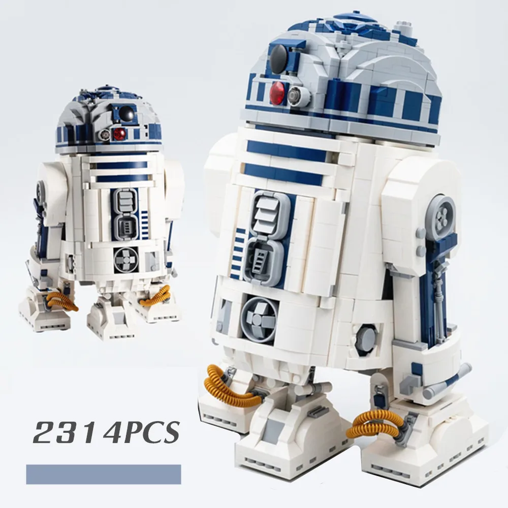 

FIT 75308 Disney Stars Robot Space Wars R2d2 Robot The Mandalorian R2-D2 Building Block Bricks Kid Christmas Toys Gift