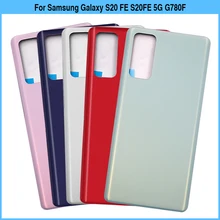 New For SAM Galaxy S20 FE S20FE 4G 5G G780 G780F Battery Back Cover Rear Door 3D Glass Panel Housing Case Adhesive Replace