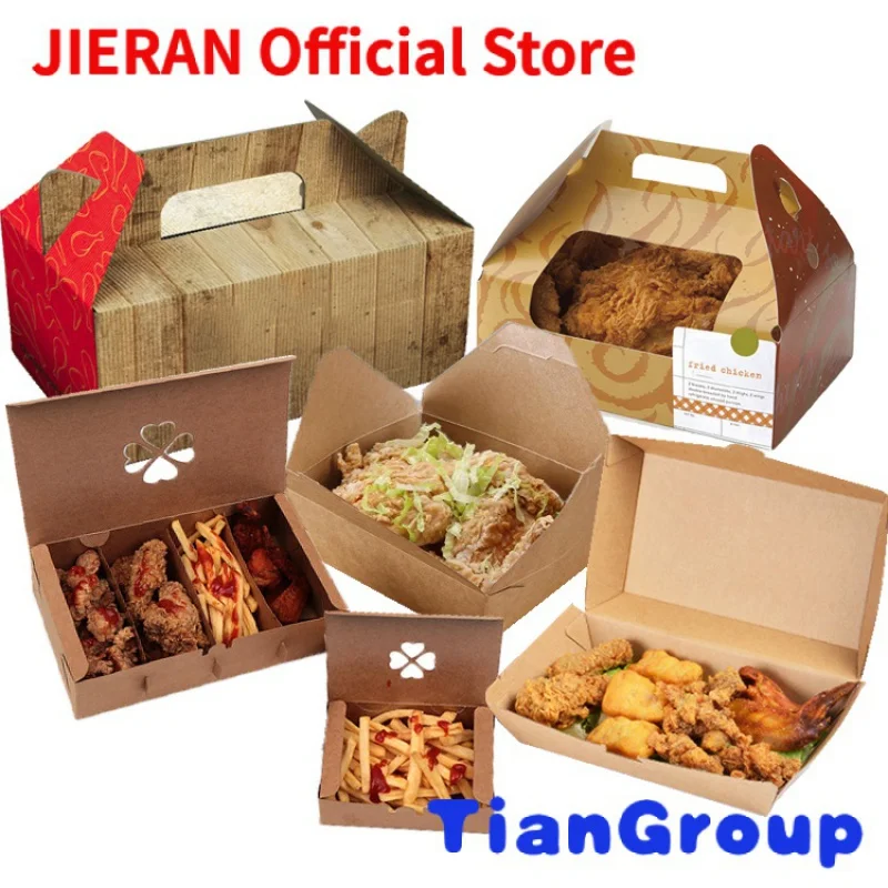 

Biodegradable Eco Friendly Leak Proof To Go Kraft Food Packaging Disposable Paper Lunch Box Kraft Paper Food Container