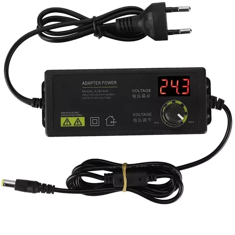 

60W Power Adapter Adjustable Voltage Adapter LED Display Switching Power Supply EU Plug for LED Light Strip Motor