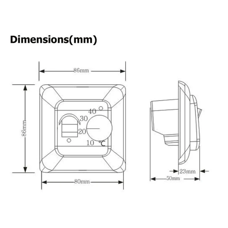 Регулятор температуры теплого пола 230 В электрический термостат с подогревом