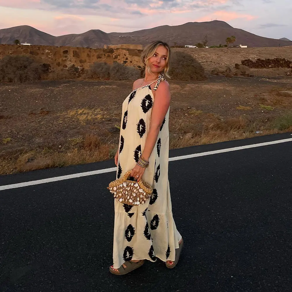 Платье DUOPERI женское ассиметричное на одно плечо Модный шикарный Повседневный