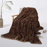 luxury leopard fuzzy blanket sheets super soft faux rabbit fur blanket short plush bedding blanket sofa cover 130x160cm 160x200c