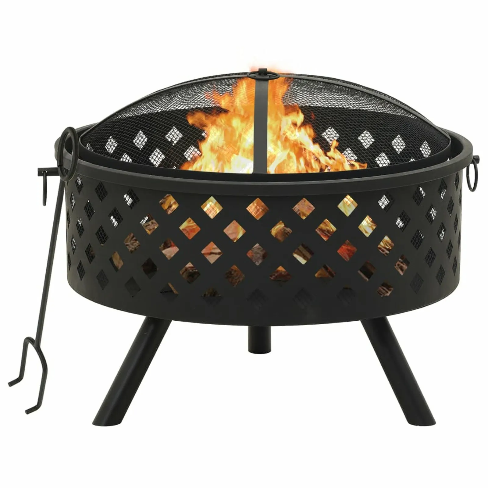 

Fire Pit with Poker 26.8 XXL Steel"