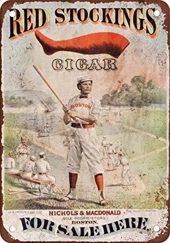 Unoopler Boston красные чулки сигары винтажный вид репродукция металлическая жестяная