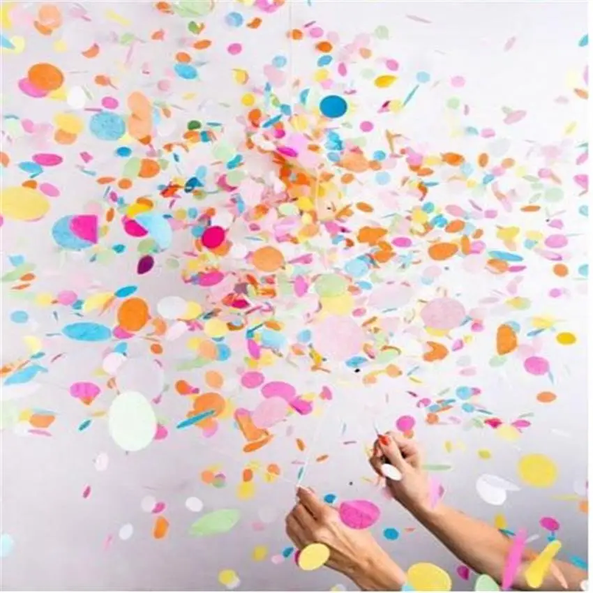 

(1000pieces/lot) 1 Inch Mint Pink Party Paper Confetti Birthday Wedding Table Decoration
