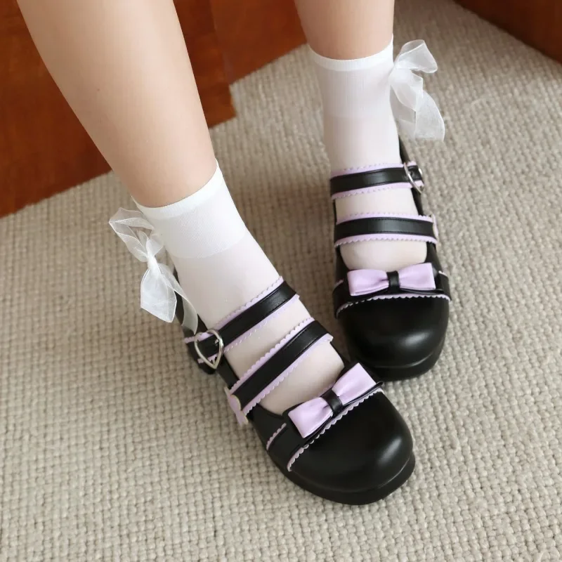 Женские туфли на высоком каблуке новинка 2025 года распродажа Мэри Джейн низком