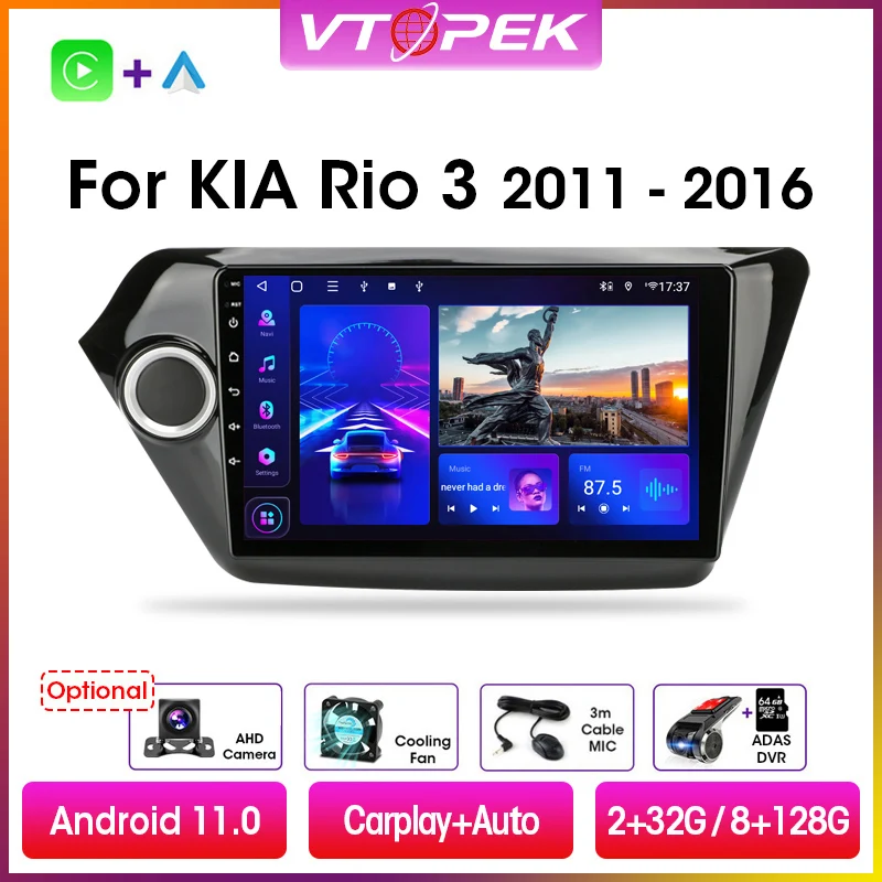 Автомобильное радио Vtopek мультимедийный видеоплеер 9 дюймов 2din Android 10 0 4G + WiFi