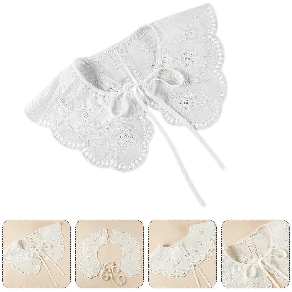 

Collar Lace Faux Collars Embroideredshawl Lady Decorative Neck Fake Clothes Wrap False Choker Shirt Clothing Blouse Cape