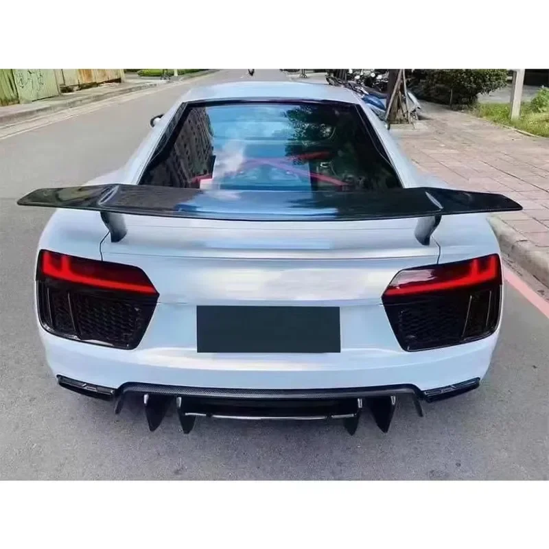 Для Audi R8 V10 2017-2020 хвостовые плавники из углеродного волокна задний спойлер