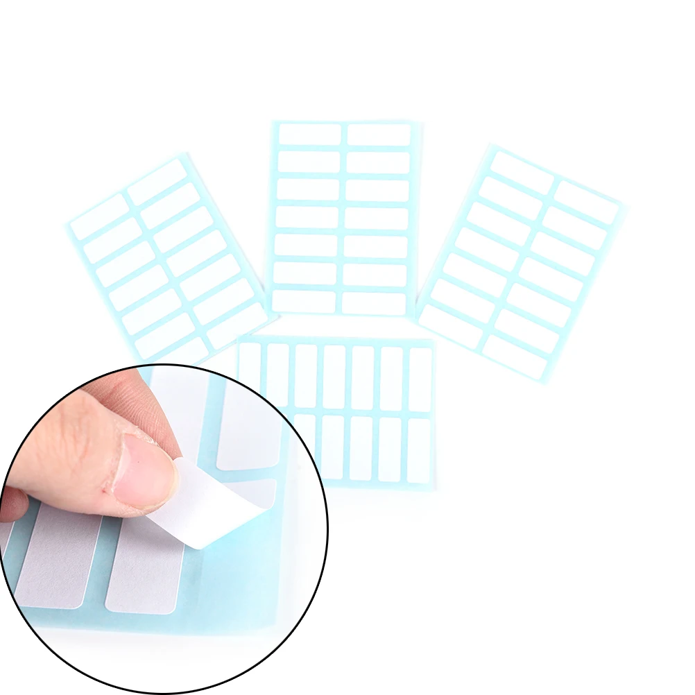 

12Sheets/pack Blank Stickers Self Adhesive Sticky White Label Writable Name Stickers Blank Note Label Bar