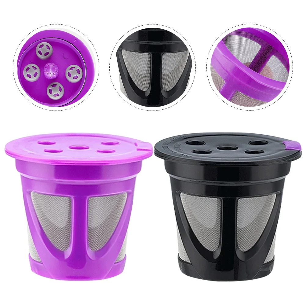 

2pcs Portable Refillable Coffee Filters Espresso Basket Cup Refillable Coffee Capsules Reusable Coffee Pods