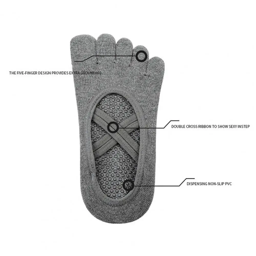 

Yoga Socks Modern Anti-crack Breathable Cross Strap Design Five-finger Socks for Dancing Yoga Toe Socks Yoga Toe Socks