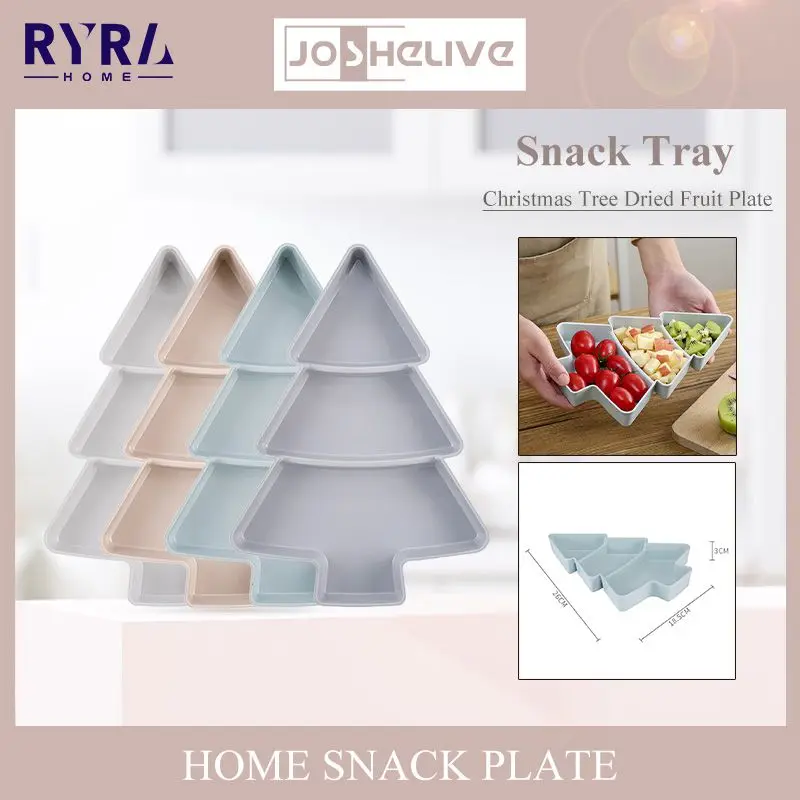 

1 PC Christmas Tree Shape Snack Plate Nuts Dry Fruits Plates Bowl Dish Tableware Breakfast Tray Kitchen Storage Accesories Tool