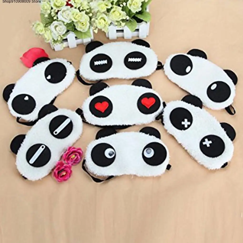 

1x Panda Face Eye Travel Sleeping Mask Blindfold Christmas Gift White+Black Help sleep bed linings Multiple styles available