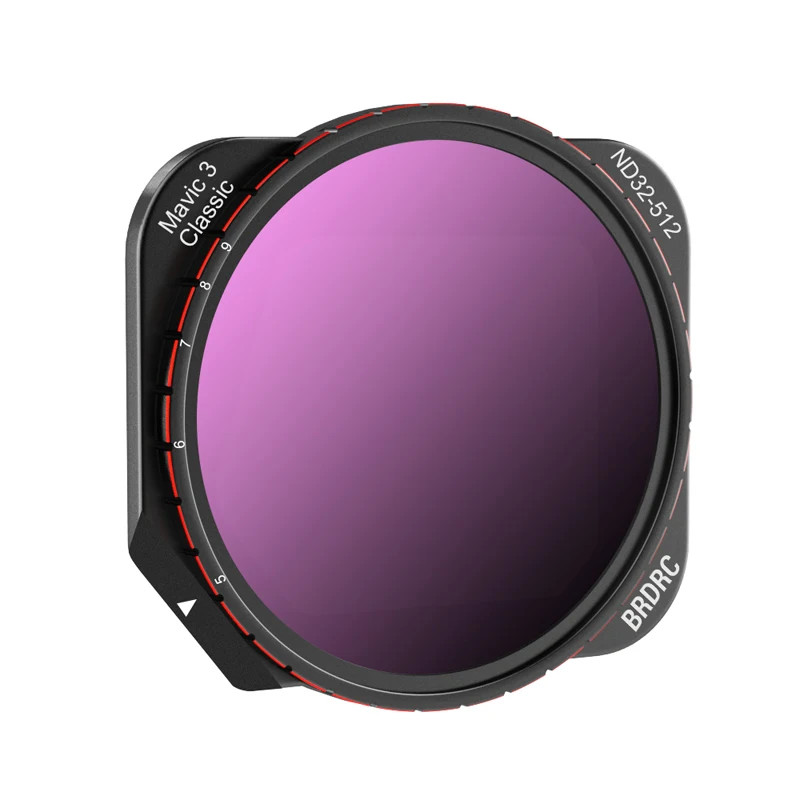 

Variable ND Filter Set Compatible With Mavic 3 Classic,ND4-ND32(2-5 Stops)&ND32-ND512(5-9 Stops) Drone Lens Accessory Durable