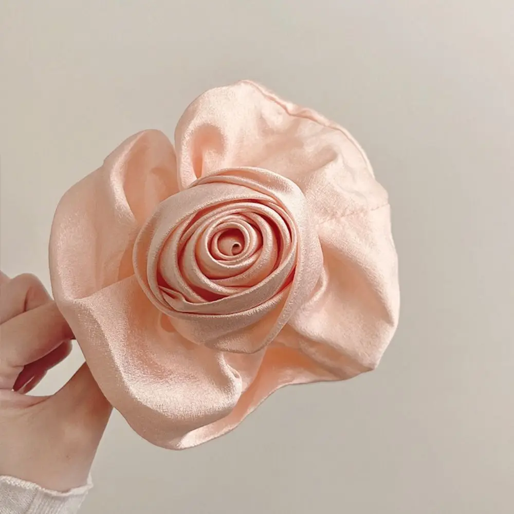 

New Style Handmade Rose Crab Hair Clip Hair Catches For Women Pink Black Red Hair Claw For Girls Hair Accessories