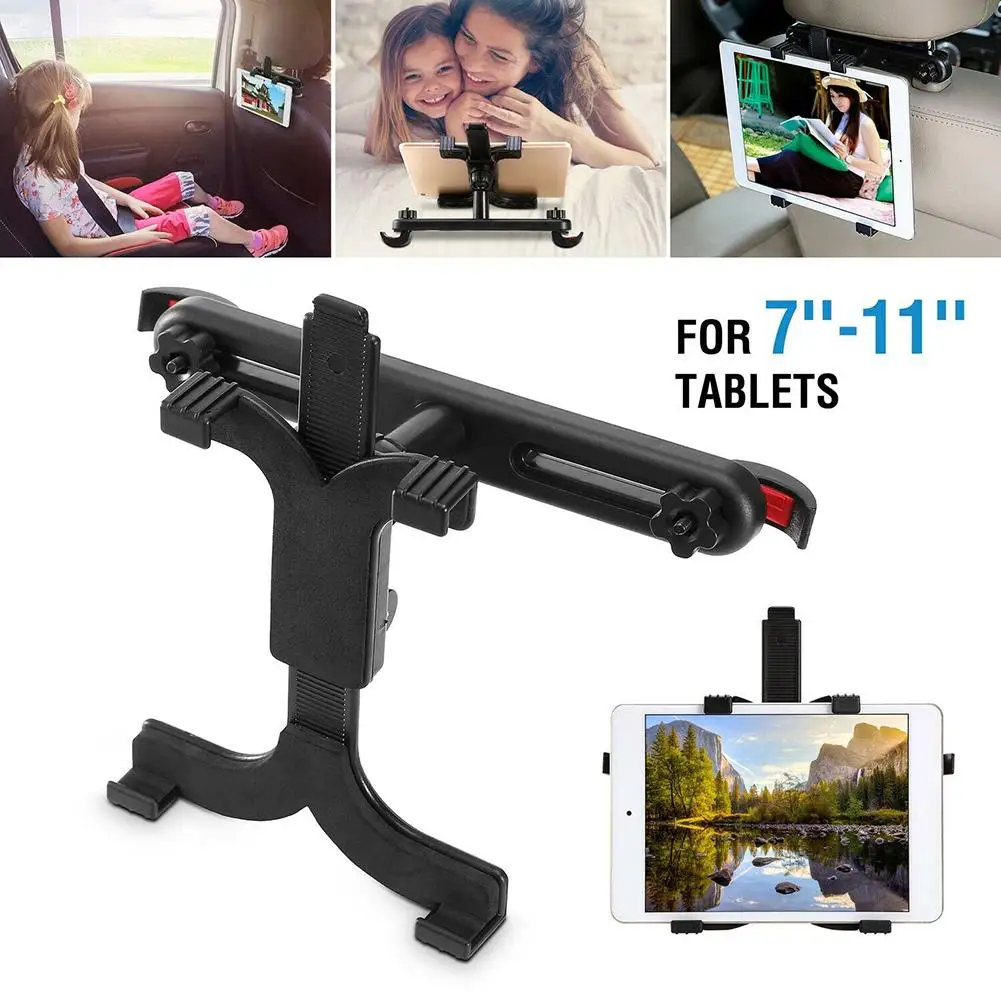 

Car Back Seat Headrest Holder Adjustable Rear Pillow Bracket Mount Compatible For Ipad Tablet Phone Samsung Universal