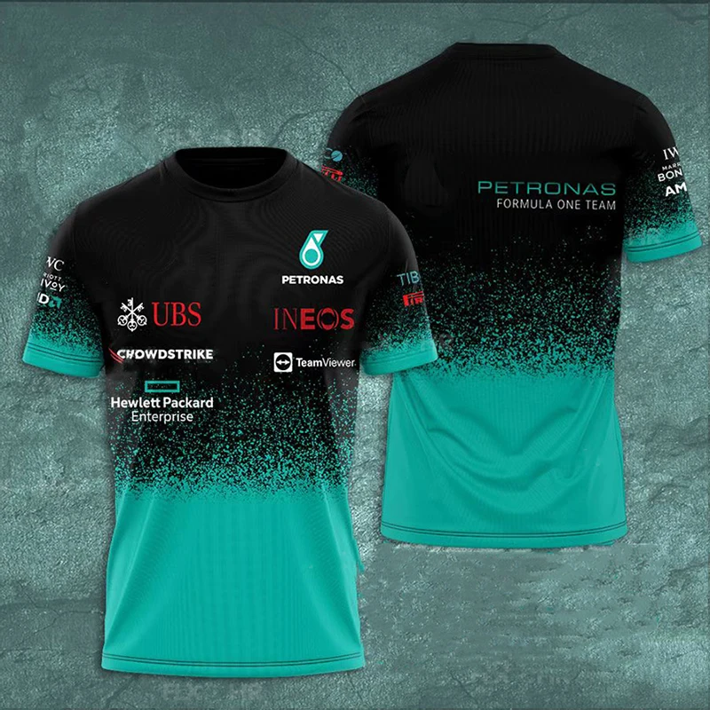 

2022 Petronas Joint F1 Formula One Amg Team Print Men Women Short Sleeve T-Shirt Outwear High Quality Clothing