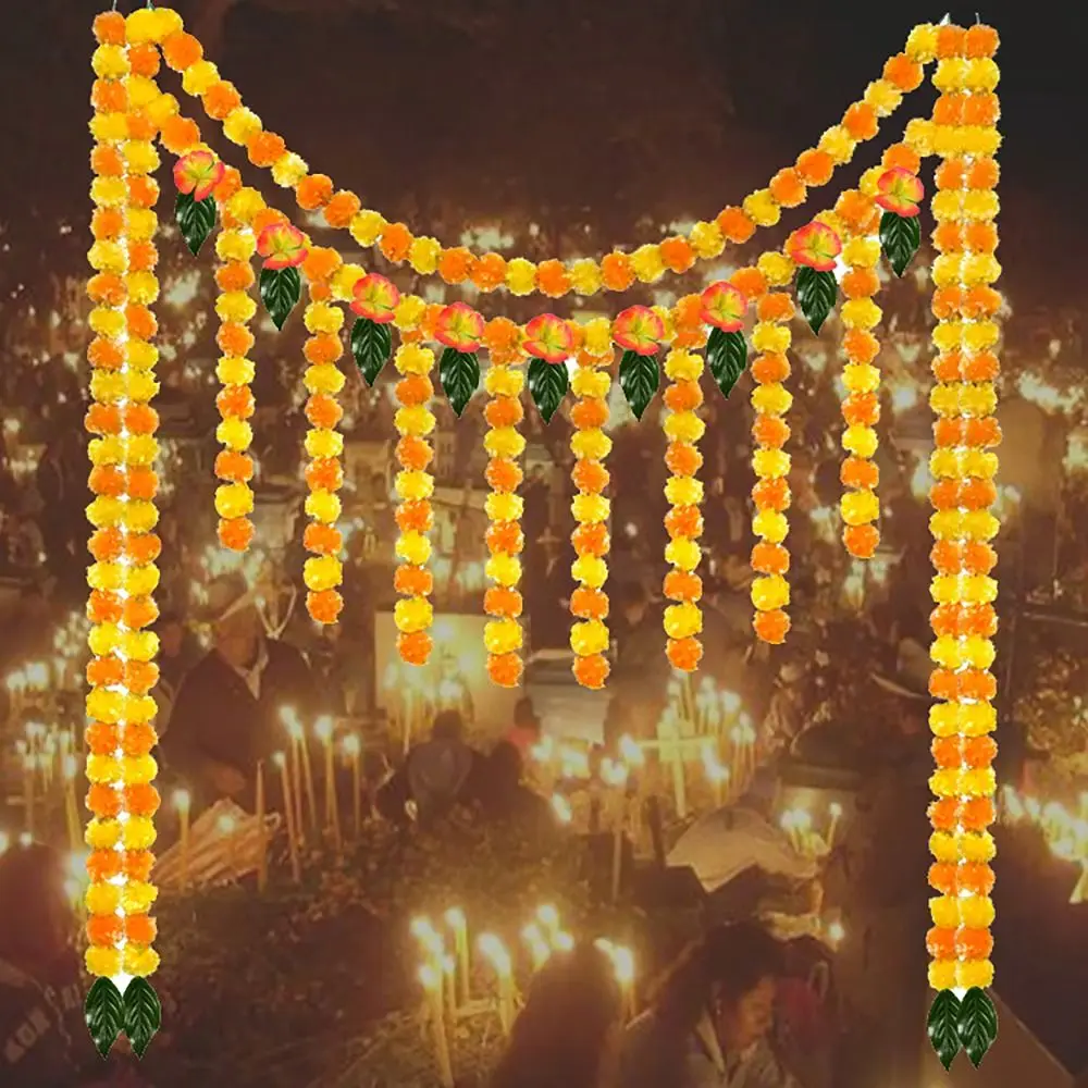 140-160 см гирлянда из календула цветок искусственный фестиваль венок орнамент