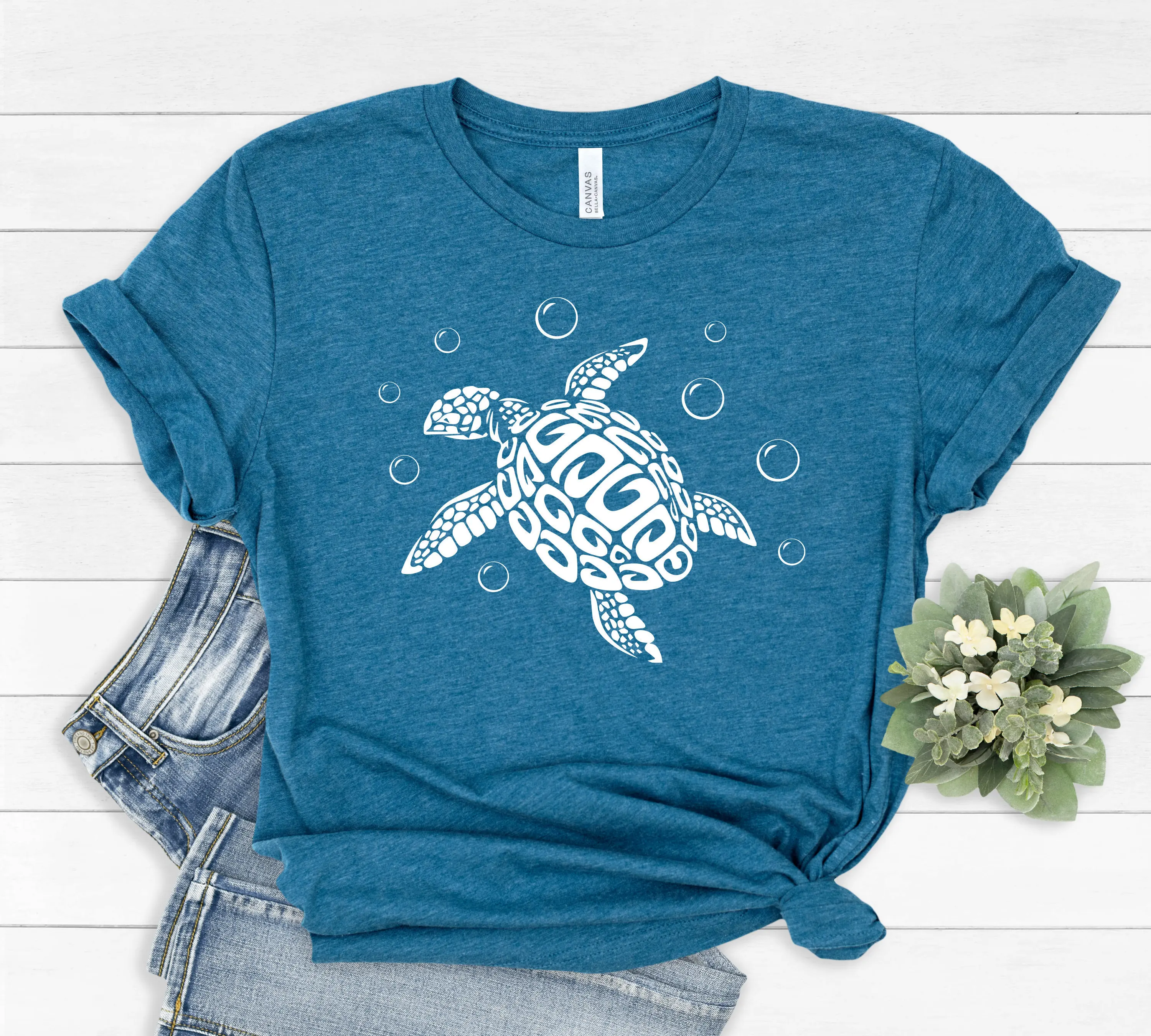 Футболка с морской черепахой Save the Turtles Beach Lover Love