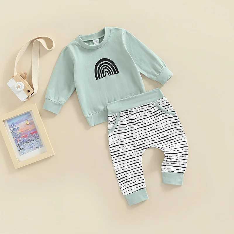 

Пуловер с длинным рукавом и круглым вырезом для маленьких мальчиков и девочек