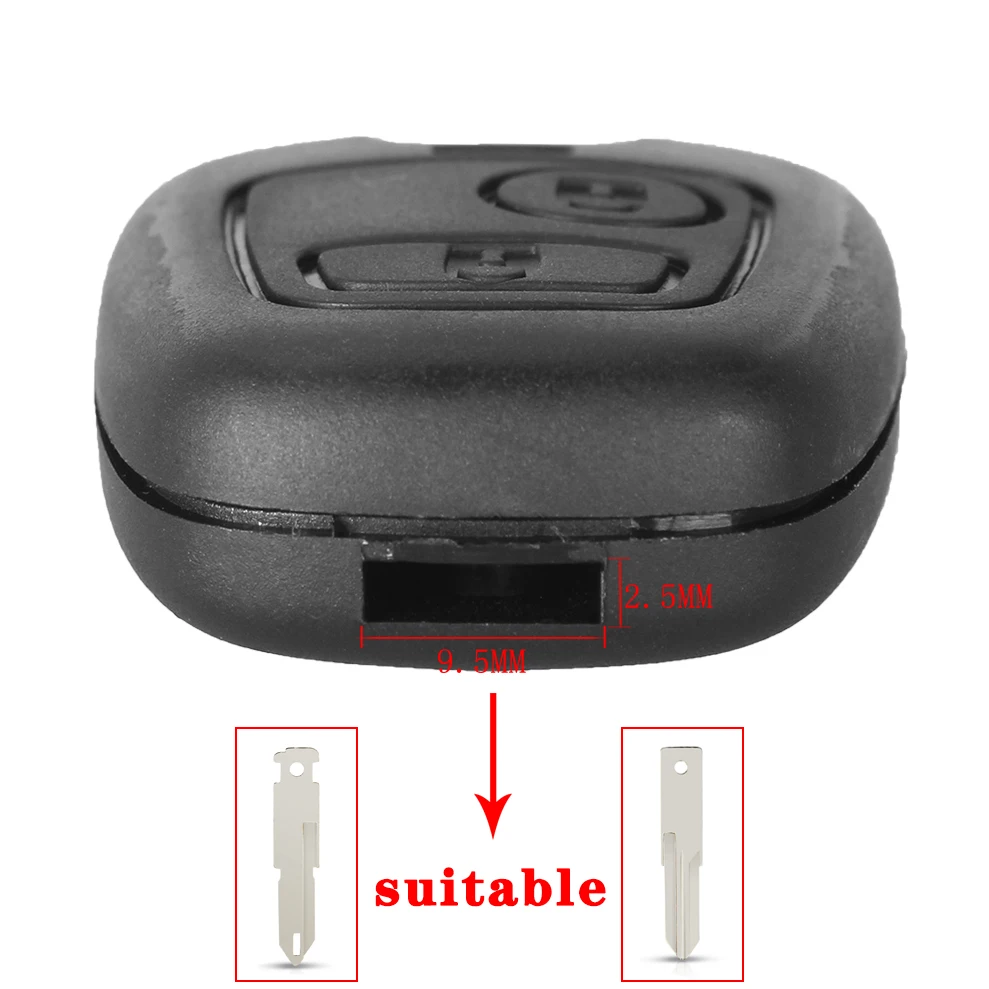 

DANDKEY без лезвия, удаленный ключ, чехол для автомобильного ключа, сменный чехол для Citroen C1 C4 для Peugeot 107 207 307 407 206 306 406