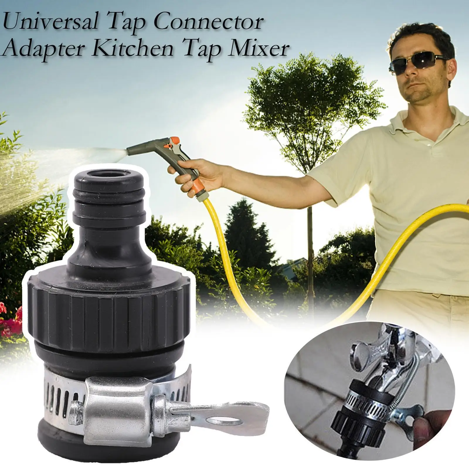 

Universal Garden Hose Pipe Tap Connector Mixer Kitchen Garden Faucet Supplies Connect Bath Outdoor Connect Quick Adapter Ta A6b9