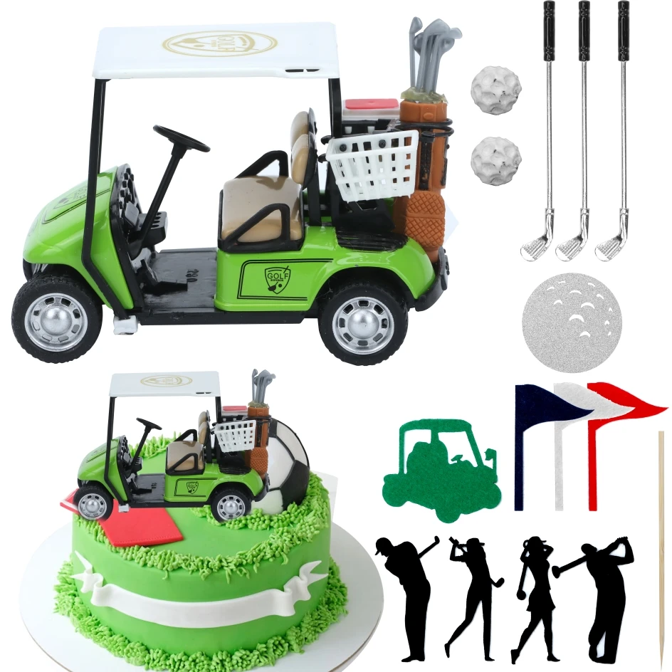 

Golf Theme Birthday Party Cake Decorations Heading For Golfer Cupcake Toppers Wedding Decor