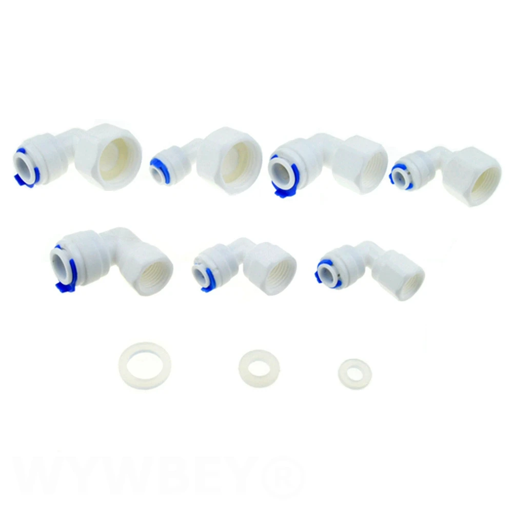 

Пластиковый локоть WYWBEY для шланга 1/4", 3/8", 1/2", 1/8" BSP