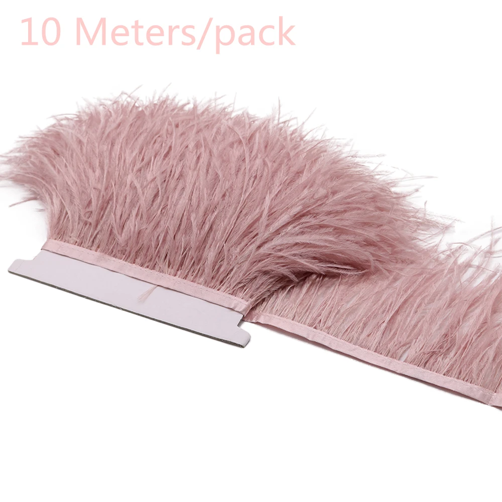

Wholesale Ostrich feather Trim Trimming 8-11cm High Quality Decorative Plume Ribbon Fringe for Party Wedding dress Sewing