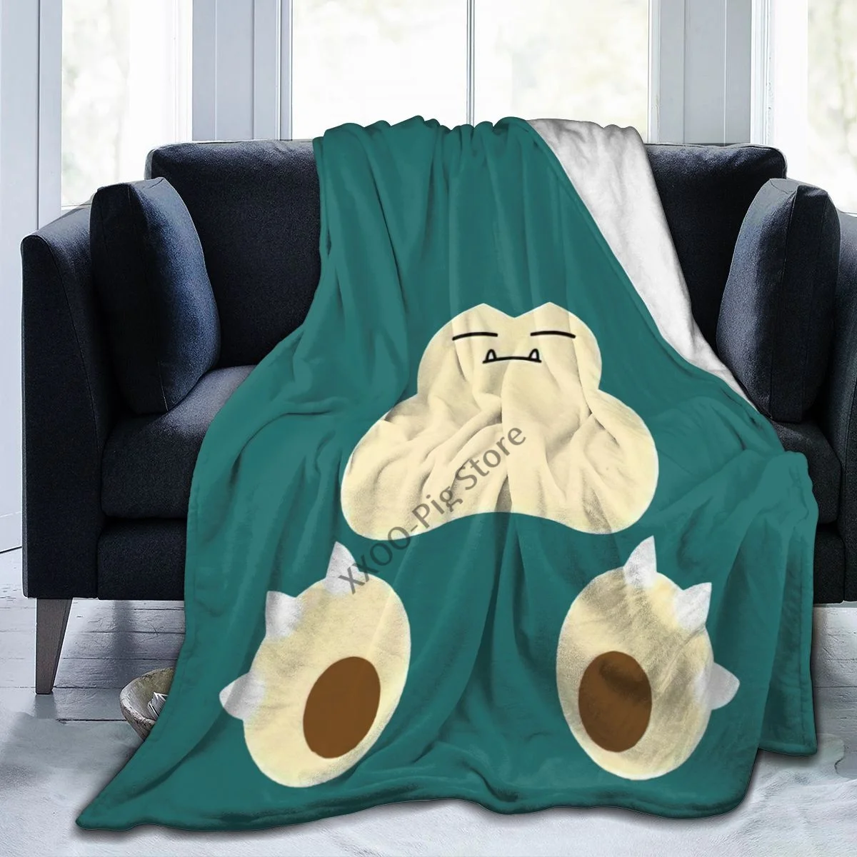 

Snorlax Blanket Flannel All Season Japanese Anmie Breathable Lightweight Thin Throw Blankets for Sofa Couch Bedding Throws
