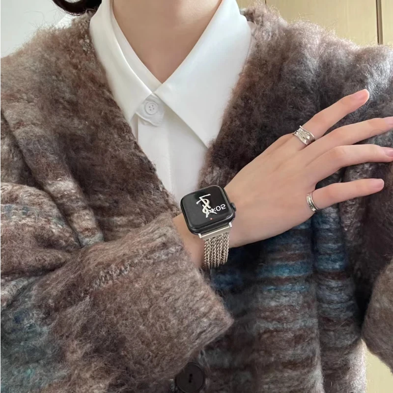 Metal Band For Apple Watch Bracelet 45mm 41mm 44mm 40mm Ultra 49mm Strap IWatch Series 8 7 6 SE 5 4 3 38mm 42mm Accessories