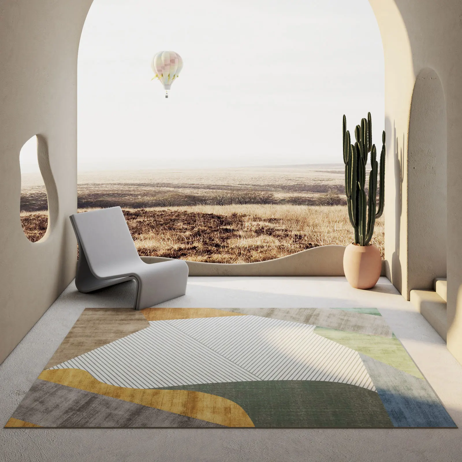 

Modern Wabi-Sabi Lounge Carpet Living Room Simple High-End Bedroom Coffee Table Blanket Home Sofa Spring And Summer Floor Mat