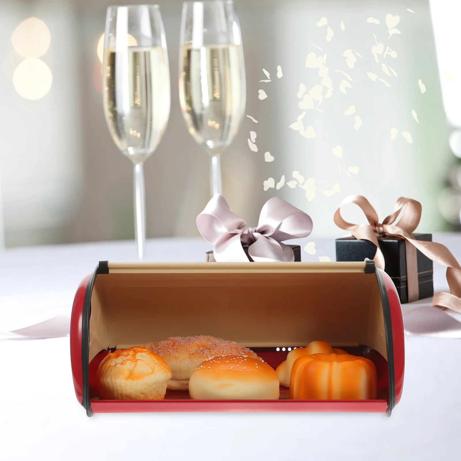 

Metal Bread Boxes Bread Bin Roll Top Bread Storage Holder Bread Container Farmhouse Rustic Bread Keeper Bread Dispenser