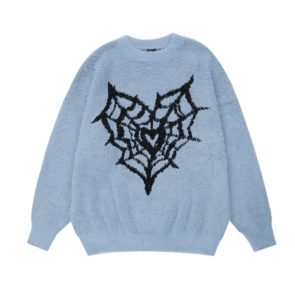 

Vintage Streetwear Women's Y2k Sweater Knitted Oversized Tops Harajuku Gothic Sweaters Anime Pullover 2023 Winter Korean Fashion