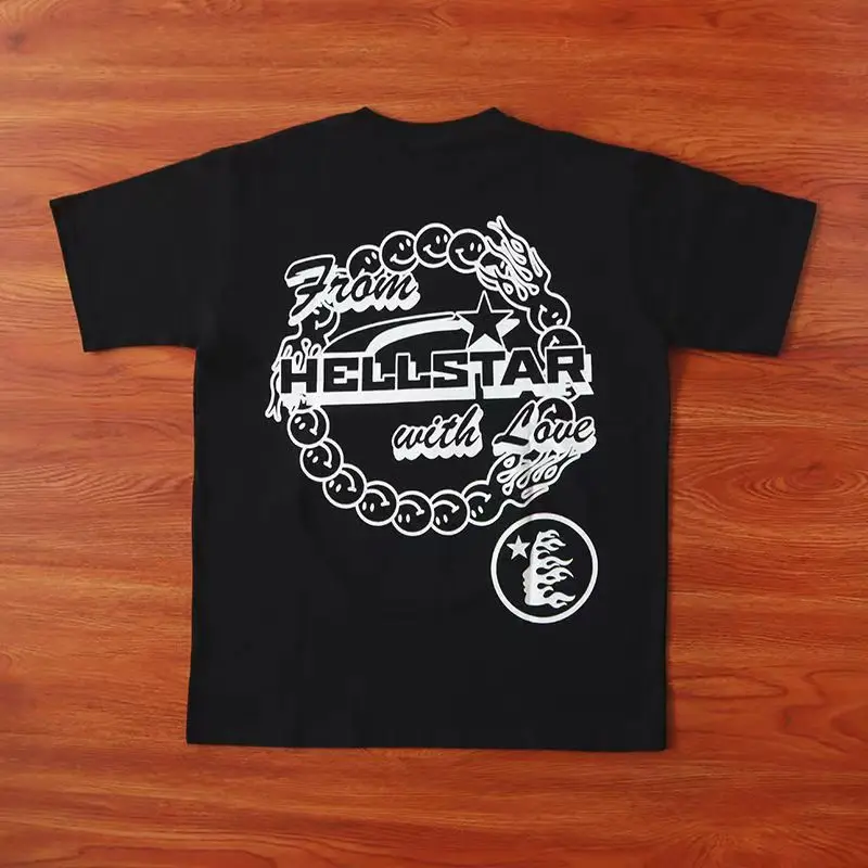 

New Hellstar T Shirts Men Women Couples Simple Fashion Black Top Tee High Quality Streetwear Harajuku HELLSTAR T-shirt